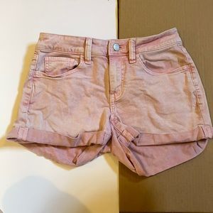 Pink jean shorts